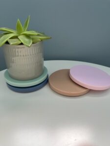 Pastel resin coasters