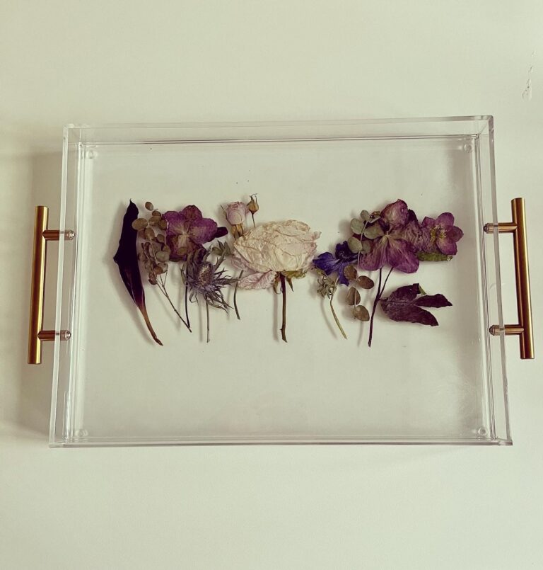 Resin flower tray