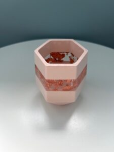 Hexagon Resin Layer Pot