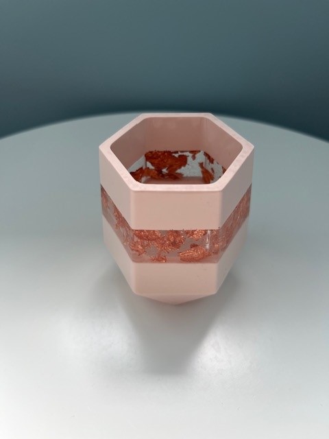 Hexagon Resin Layer Pot