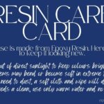 Resin Care Card