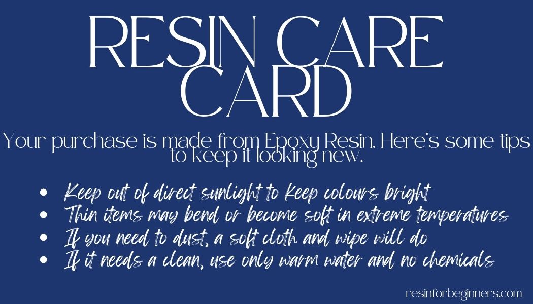 Resin Care Card